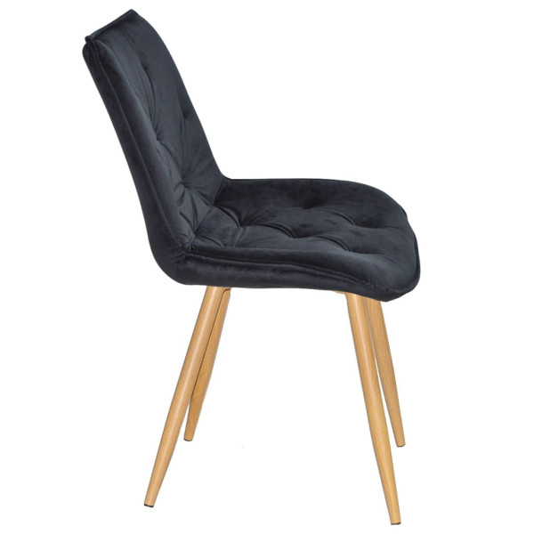 Стілець Onder Mebli BRAD WD Чорний PH-606 Оксамит-1