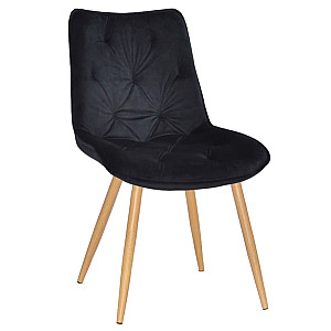 Стілець Onder Mebli BRAD WD Чорний PH-606 Оксамит