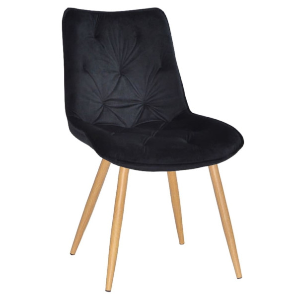 Стілець Onder Mebli BRAD WD Чорний PH-606 Оксамит-0