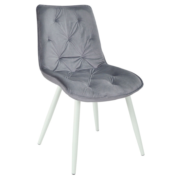 Стул Onder Mebli BRAD WT Серый PH-601 Бархат-0