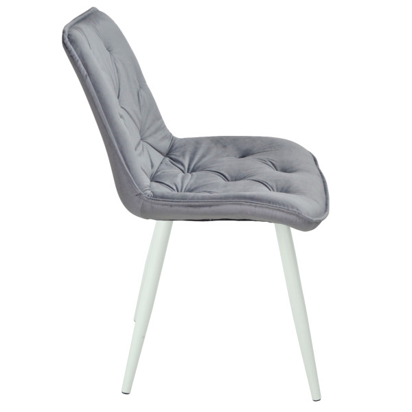 Стул Onder Mebli BRAD WT Серый PH-601 Бархат-1