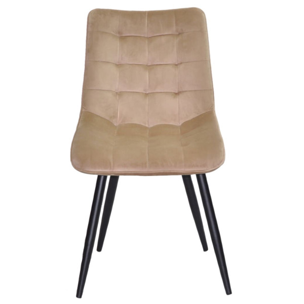 Стілець Onder Mebli DARIN BK Бежевий PH-604 Оксамит-1