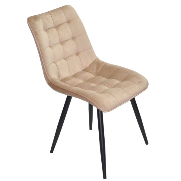 Стілець Onder Mebli DARIN BK Бежевий PH-604 Оксамит-2