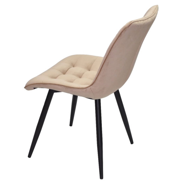 Стілець Onder Mebli DARIN BK Бежевий PH-604 Оксамит-4
