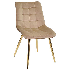 Стілець Onder Mebli DARIN GD Бежевий PH-604 Оксамит