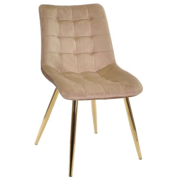 Стул Onder Mebli DARIN GD Бежевый PH-604 Бархат-0