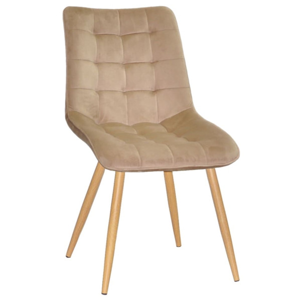 Стілець Onder Mebli DARIN WD Бежевий PH-604 Оксамит-0
