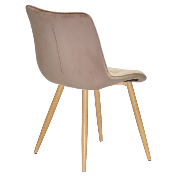 Стілець Onder Mebli DARIN WD Бежевий PH-604 Оксамит-2