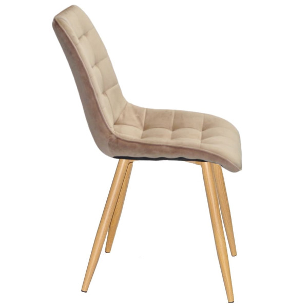 Стілець Onder Mebli DARIN WD Бежевий PH-604 Оксамит-1