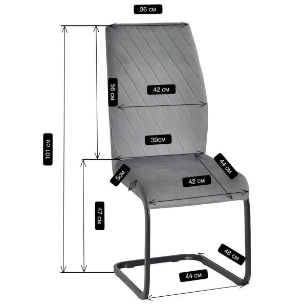 Стілець Onder Mebli MALTA U-BK Зелений OR-853 Оксамит-5