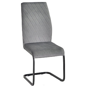 Стілець Onder Mebli MALTA U-BK Сірий OR-852 Оксамит