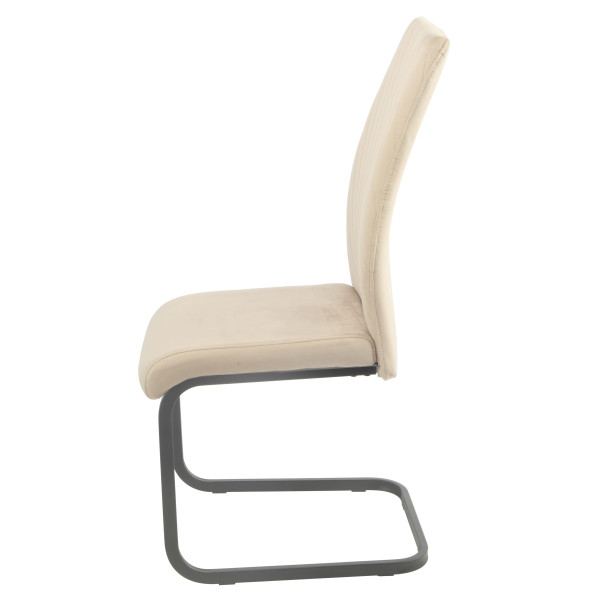 Стілець Onder Mebli MALTA U-BK Бежевий OR-851 Оксамит-1
