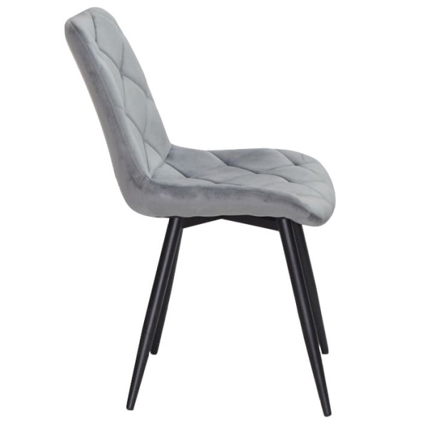 Стул Onder Mebli MIKE BK Серый PH-601 Бархат-3
