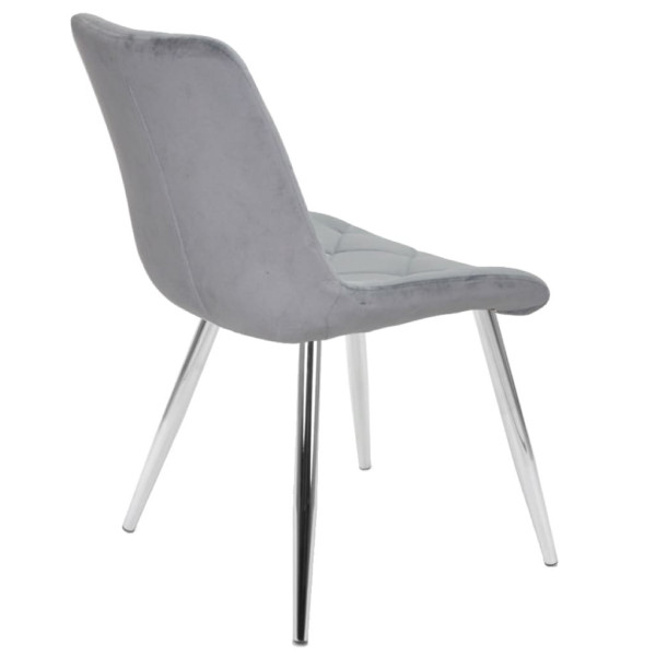 Стілець Onder Mebli MIKE CH Сірий PH-601 Оксамит-2