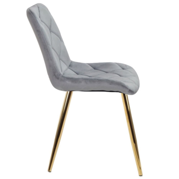 Стілець Onder Mebli MIKE GD Сірий PH-601 Оксамит-1