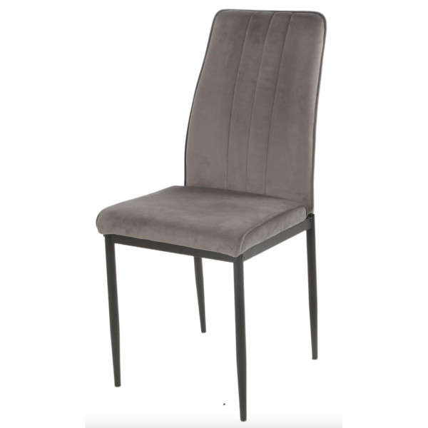 Стілець Onder Mebli NEPAL BK Сірий OR-852 Оксамит-1