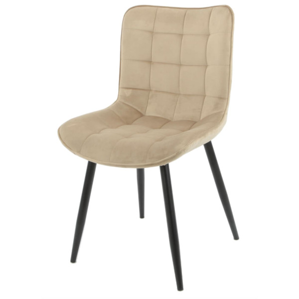 Стілець Onder Mebli PETRA BK Бежевий PH-604 Оксамит-6