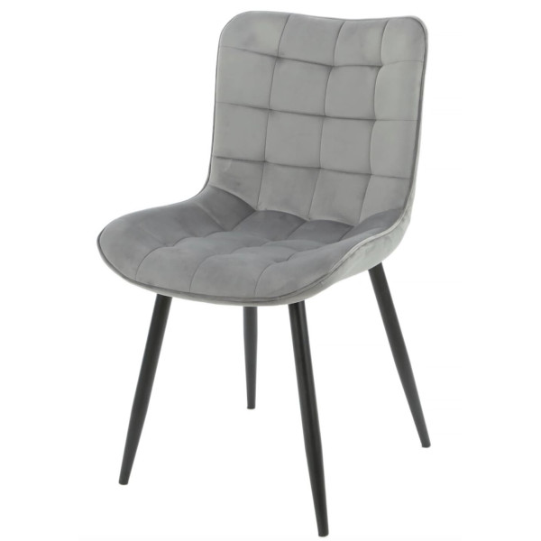 Стул Onder Mebli PETRA BK Серый PH-601 Бархат-1