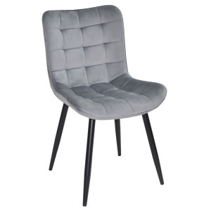 Стілець Onder Mebli PETRA BK Сірий PH-601 Оксамит