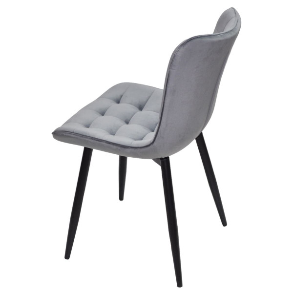 Стул Onder Mebli PETRA BK Серый PH-601 Бархат-5