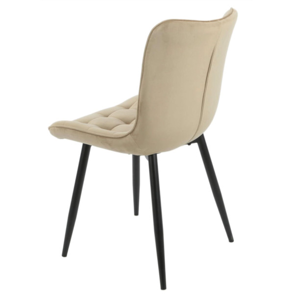 Стілець Onder Mebli PETRA BK Бежевий PH-604 Оксамит-4