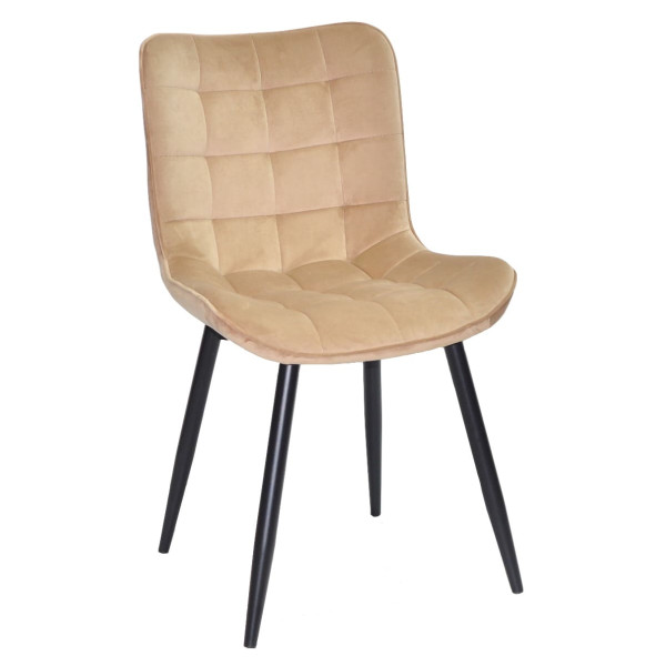 Стілець Onder Mebli PETRA BK Бежевий PH-604 Оксамит-0