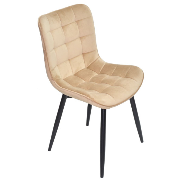 Стілець Onder Mebli PETRA BK Бежевий PH-604 Оксамит-2