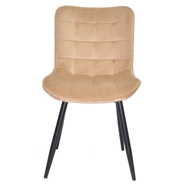 Стілець Onder Mebli PETRA BK Бежевий PH-604 Оксамит-1