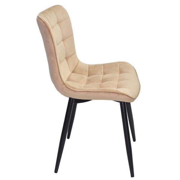 Стілець Onder Mebli PETRA BK Бежевий PH-604 Оксамит-3
