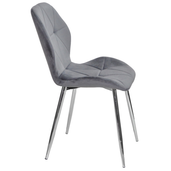Стілець Onder Mebli REMI CH Сірий QR-852 Оксамит-1