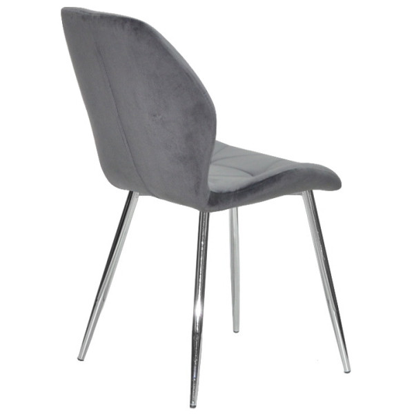 Стілець Onder Mebli REMI CH Сірий QR-852 Оксамит-2