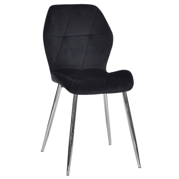 Стілець Onder Mebli REMI CH Чорний QR-854 Оксамит-0