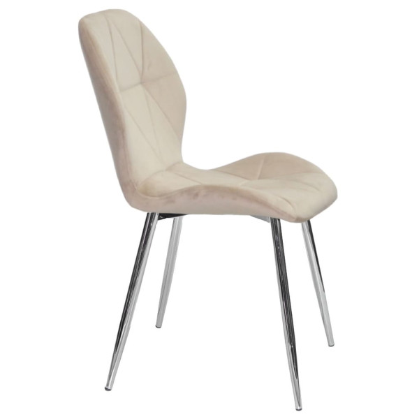 Стілець Onder Mebli REMI CH Бежевий QR-851 Оксамит-1