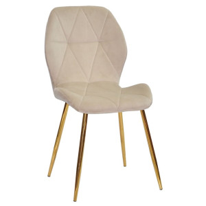 Стілець Onder Mebli REMI GD Бежевий QR-851 Оксамит