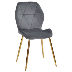 Стілець Onder Mebli REMI GD Сірий QR-852 Оксамит