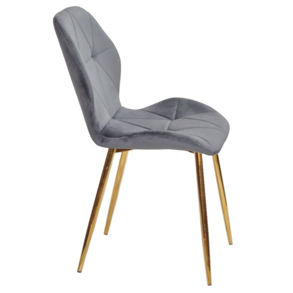 Стілець Onder Mebli REMI GD Сірий QR-852 Оксамит-1