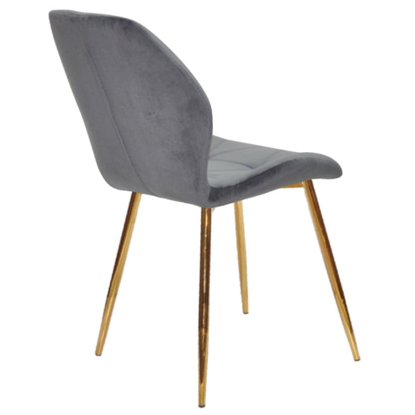 Стілець Onder Mebli REMI GD Сірий QR-852 Оксамит-2