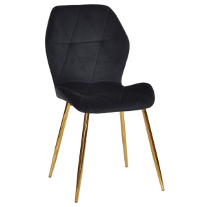 Стілець Onder Mebli REMI GD Чорний QR-854 Оксамит