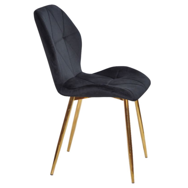 Стілець Onder Mebli REMI GD Чорний QR-854 Оксамит-2