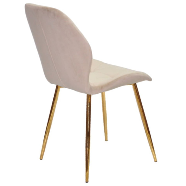 Стілець Onder Mebli REMI GD Бежевий QR-851 Оксамит-2