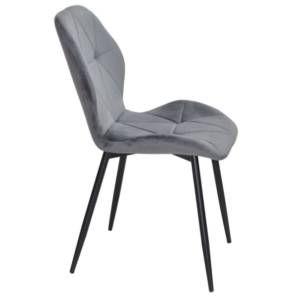 Стул Onder Mebli REMI BK Серый QR-852 Бархат-3