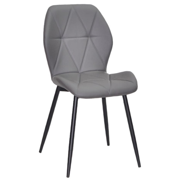 Стул Onder Mebli REMI BK Серый 701 Экокожа-0