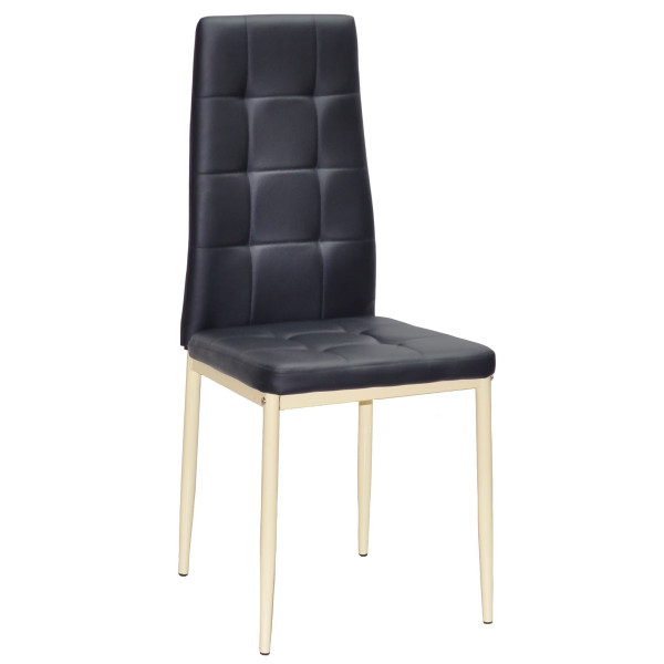 Стул Onder Mebli WINDY BG Черный-бежевый Экокожа-0