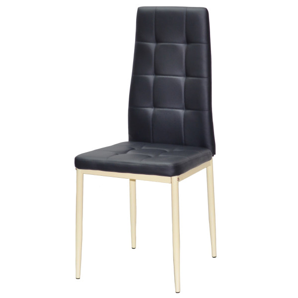 Стул Onder Mebli WINDY BG Черный-бежевый Экокожа-1