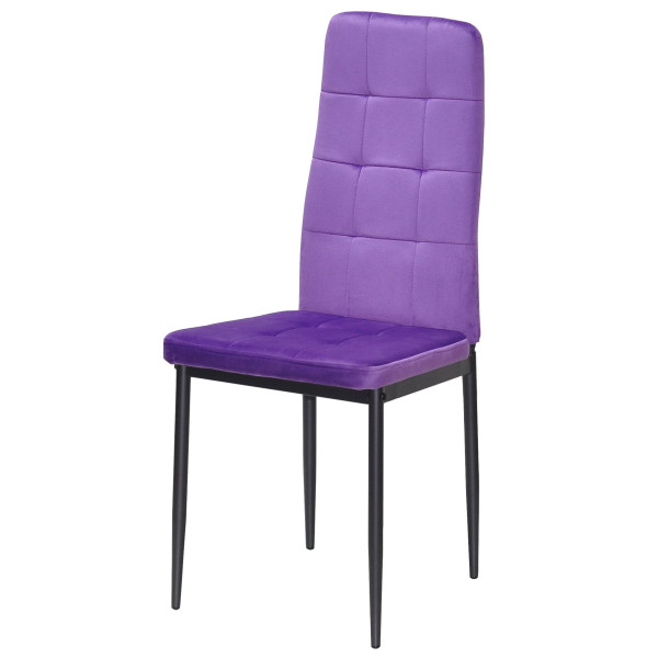 Стілець Onder Mebli WINDY BK Фіолетовий-чорний UC-903 Оксамит-1