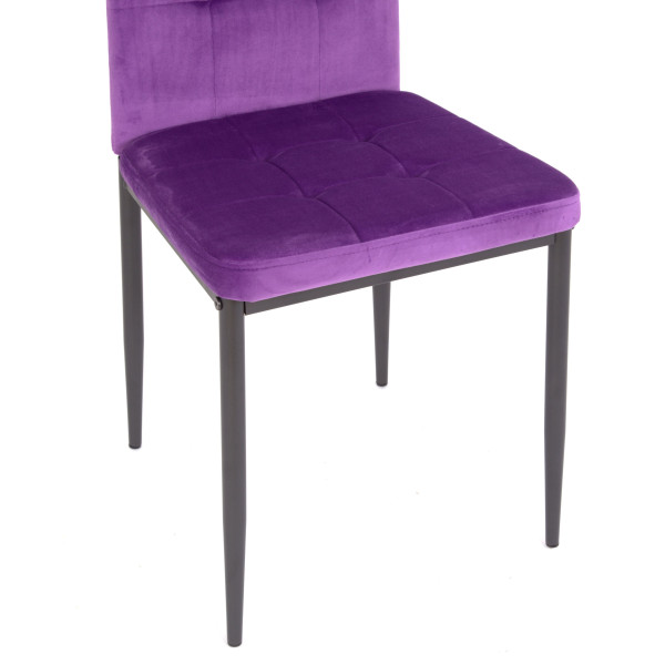 Стілець Onder Mebli WINDY BK Фіолетовий-чорний UC-903 Оксамит-4