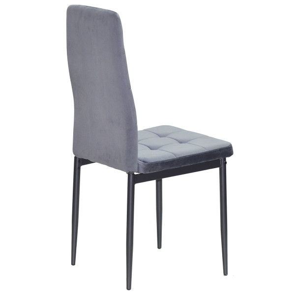 Стул Onder Mebli WINDY BK Серый-черный UC-901 Бархат-2