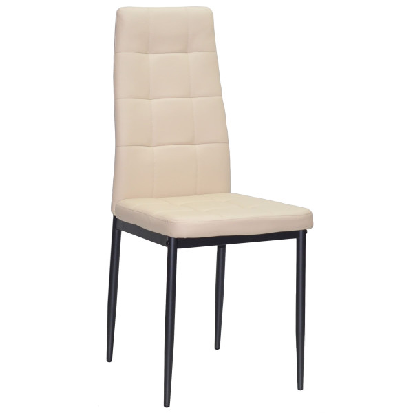 Стілець Onder Mebli WINDY BK Бежевий-чорний 702 Екошкіра-0