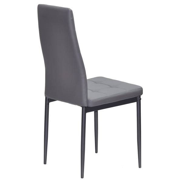 Стілець Onder Mebli WINDY BK Сірий-чорний 701 Екошкіра-2