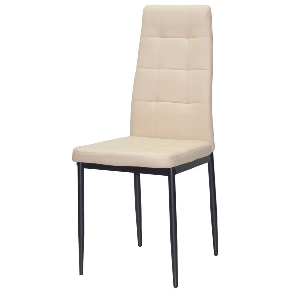 Стілець Onder Mebli WINDY BK Бежевий-чорний 702 Екошкіра-1